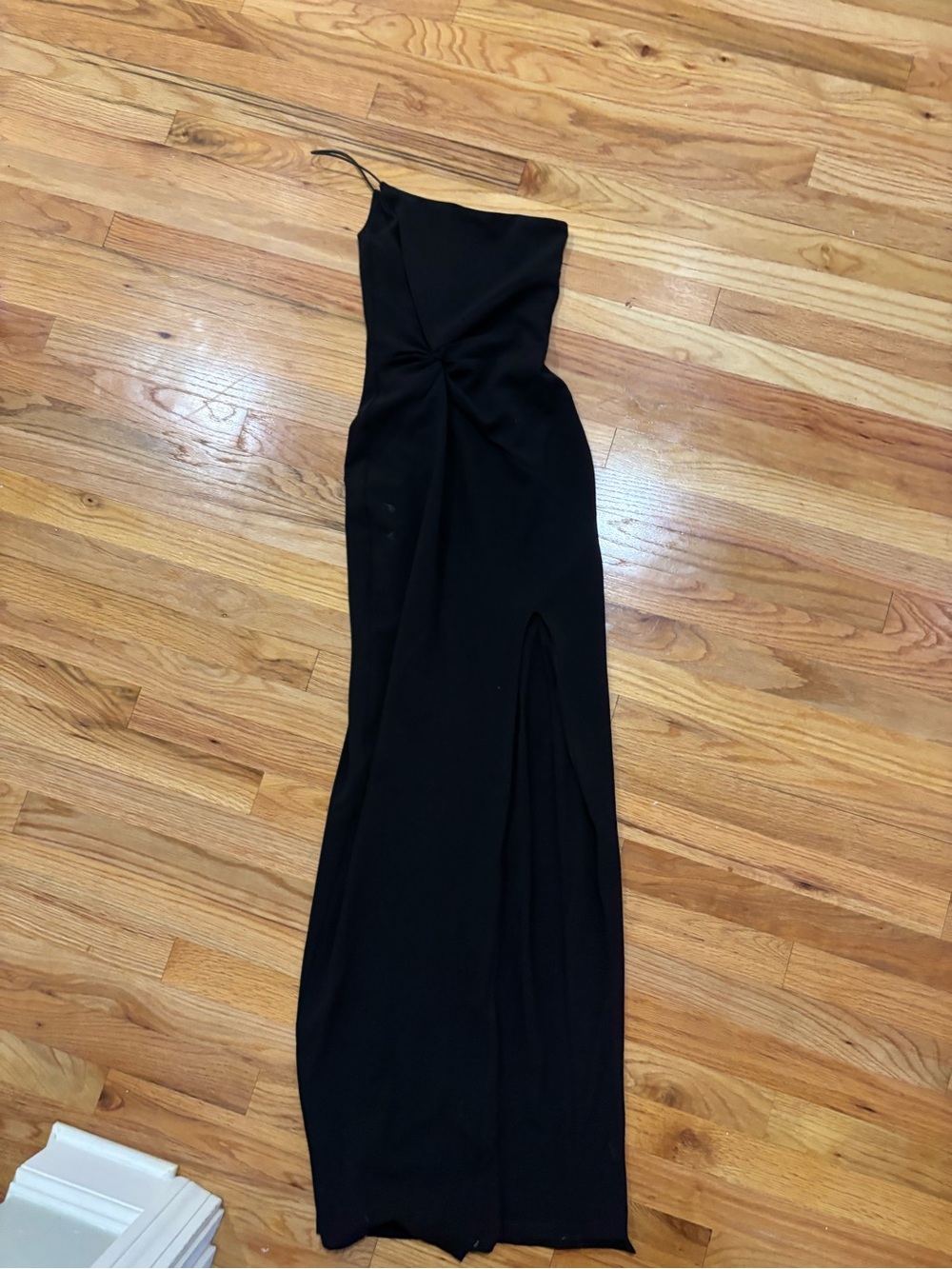 REVOLVE Black One-Shoulder Twist Maxi Dress